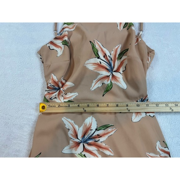 Lulu's Pink Lily Dress Summer Floral Strappy XS - Picture 3 of 6